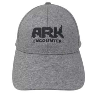 Ark Encounter Baseball Cap Gray Black Embroidered Logo Adjustable Strapback OSFM